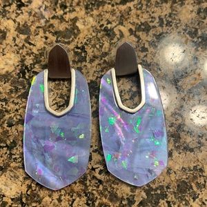 Kendra Scott iridescent purple earrings